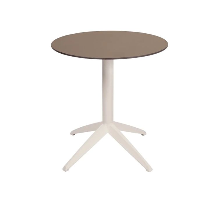 Стол QUATRO FOLD ø 70 WHITE-TAUPE1